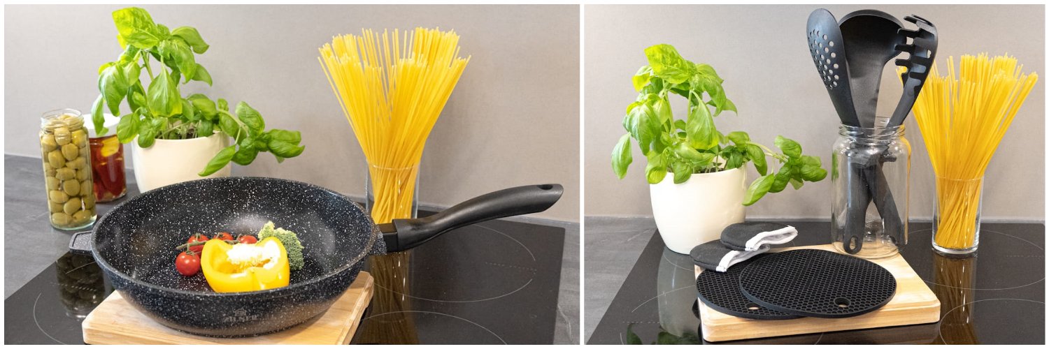 Akmens masės puodų rinkinys